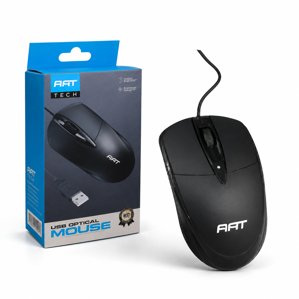 AFT Optical Mouse – USB Wired Computer Mouse
