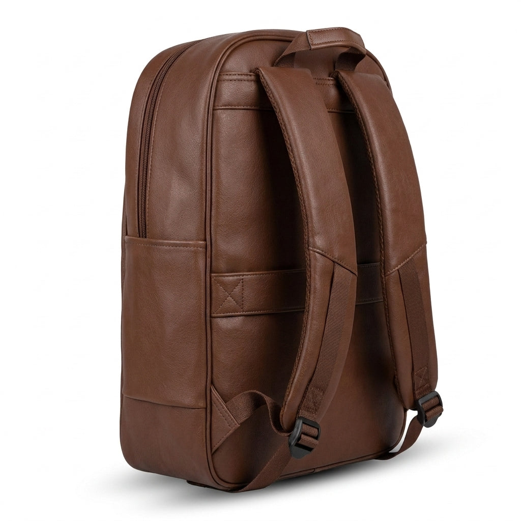Dell Executive Brown Leather Laptop Backpack – Premium Business Series